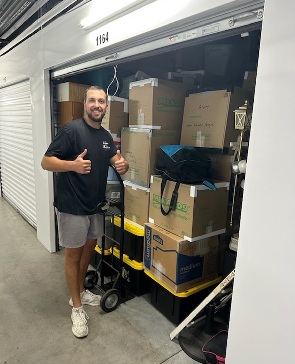 Packed moving truck